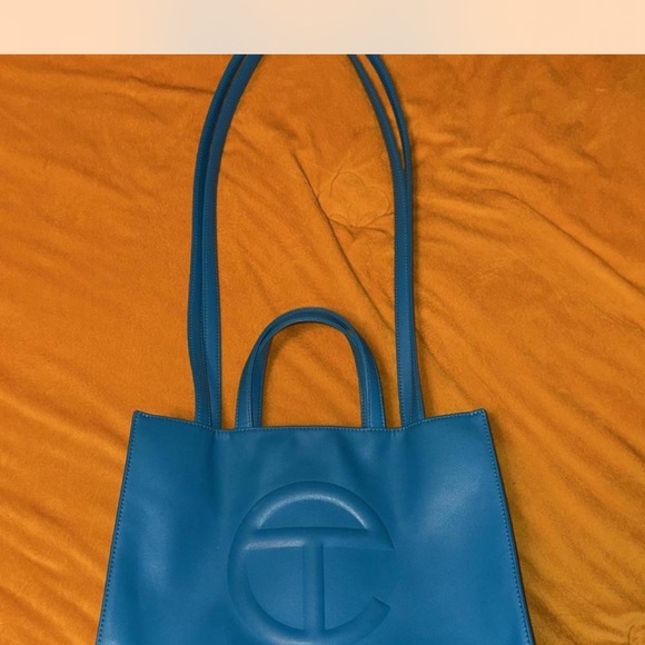 Telfar Handbags - Telfar Blue Tote Bag with Embossed Logo